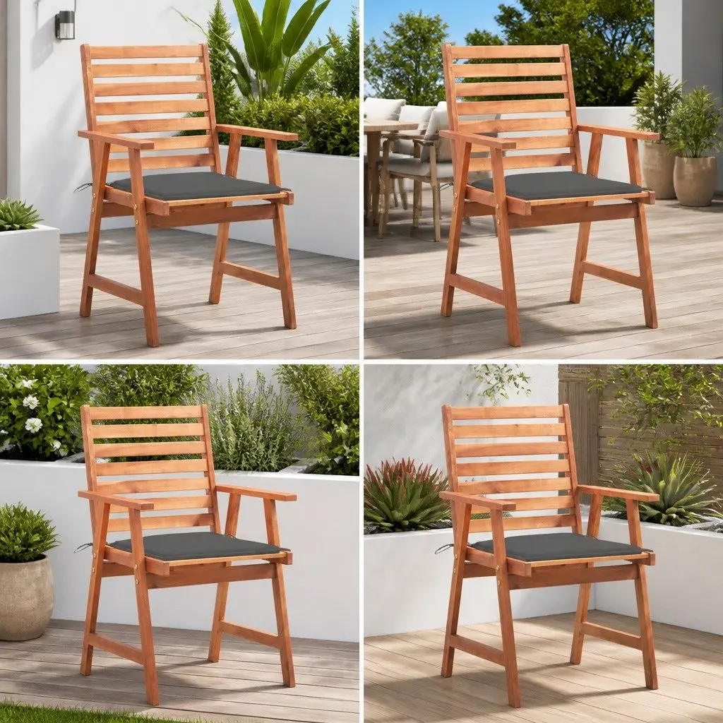 Outdoor Dining Chairs Set with Cushions