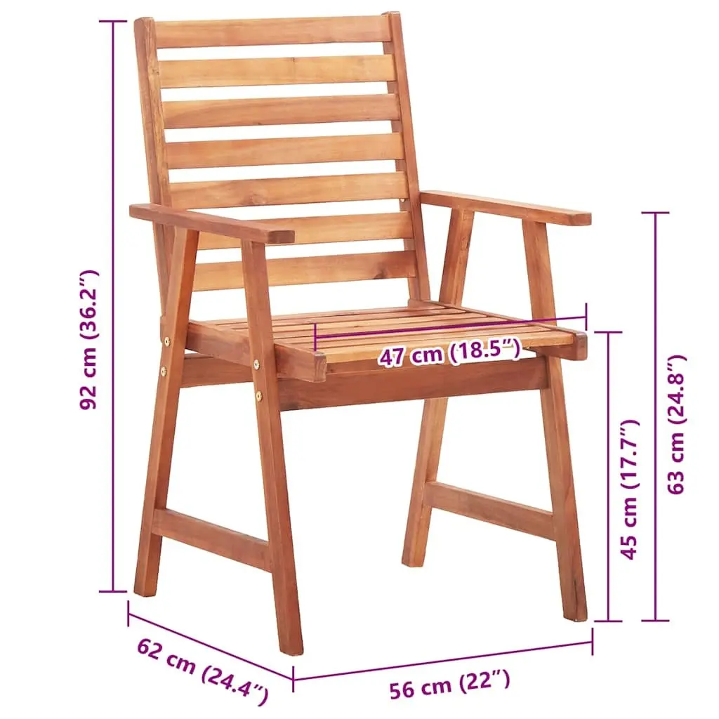 Outdoor Dining Chairs Set with Cushions