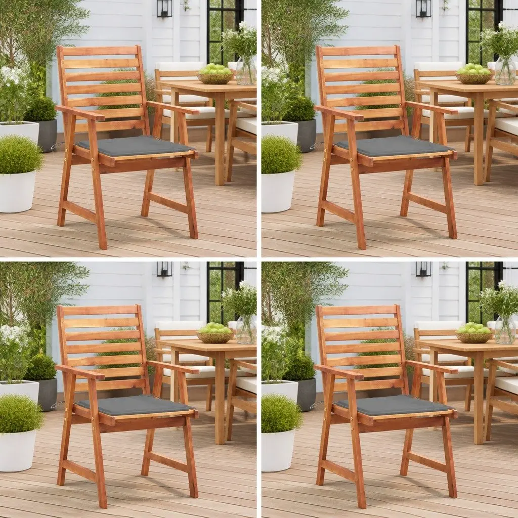 Set of 4 Wooden Chairs