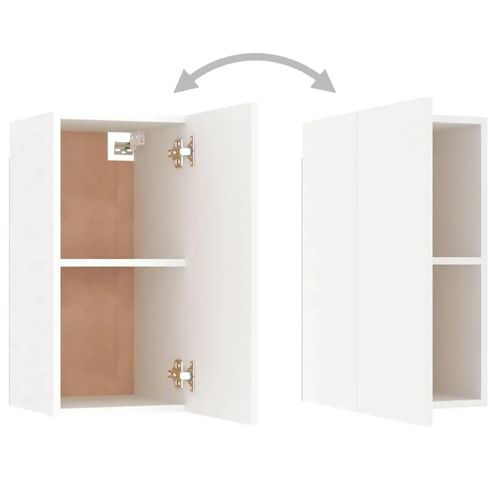 7 Piece Wall Mounted TV Cabinet Set White Storage Unit Living Room Furniture