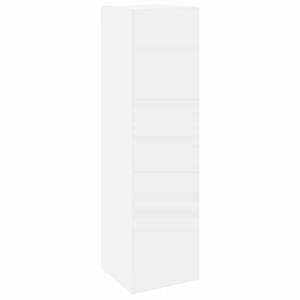 TV Cabinet Set 8 Piece White Wall Mounted Living Room Storage Shelving Unit