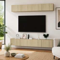 Friendly 4-Piece Wall-Mounted TV Cabinets for You