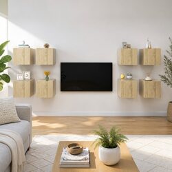 You’ll Love This 8-Piece Wall Mounted TV Cabinet Set