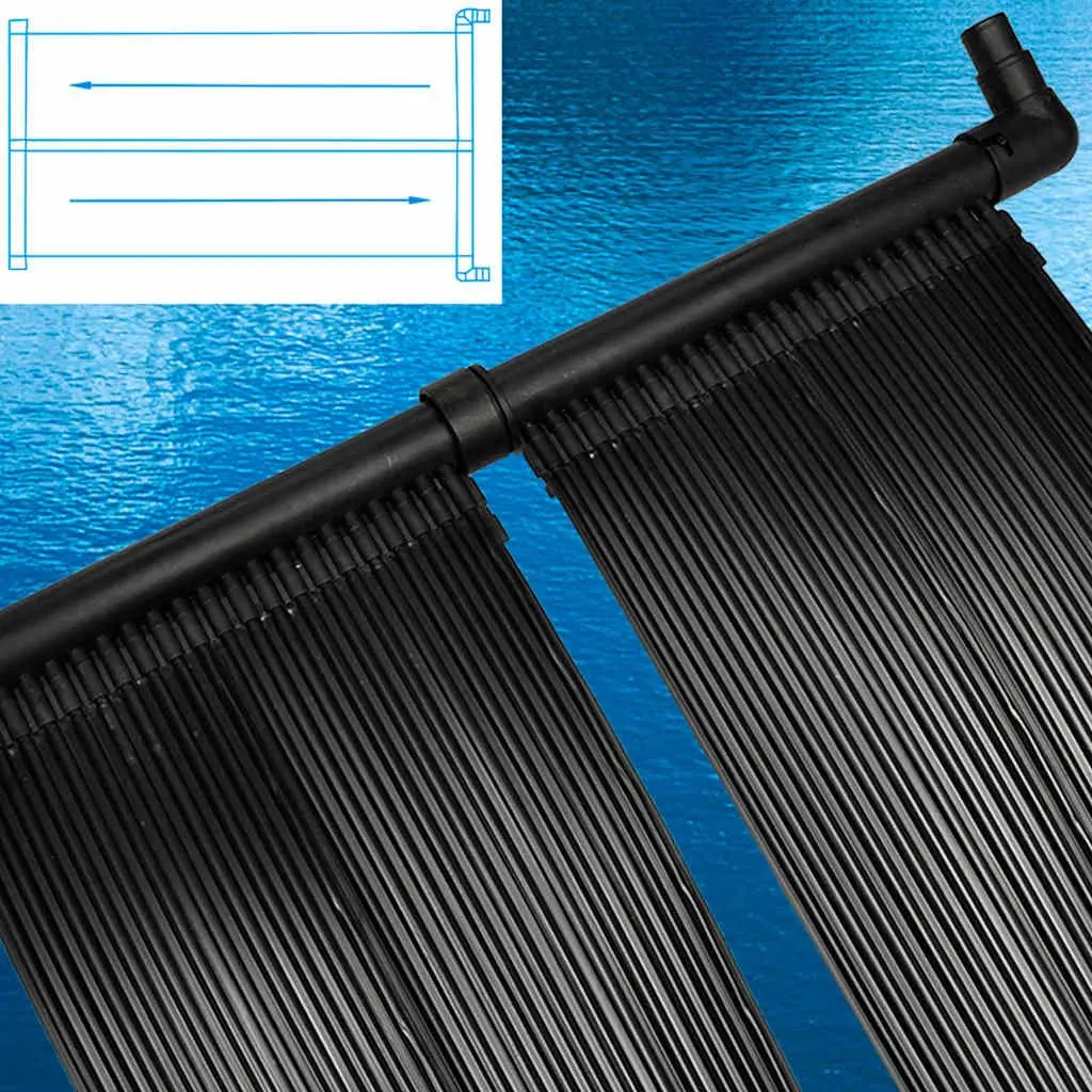 Solar Pool Heater Panel Set 4 Pieces 80x620 cm Ground Roof Mounted Water Warmer