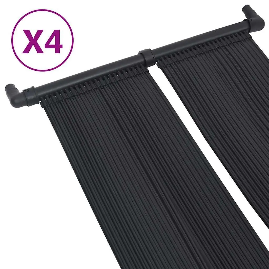 Solar Pool Heater Panel Set 4 pcs 80x310 cm Ground Roof Mounted Warm Water