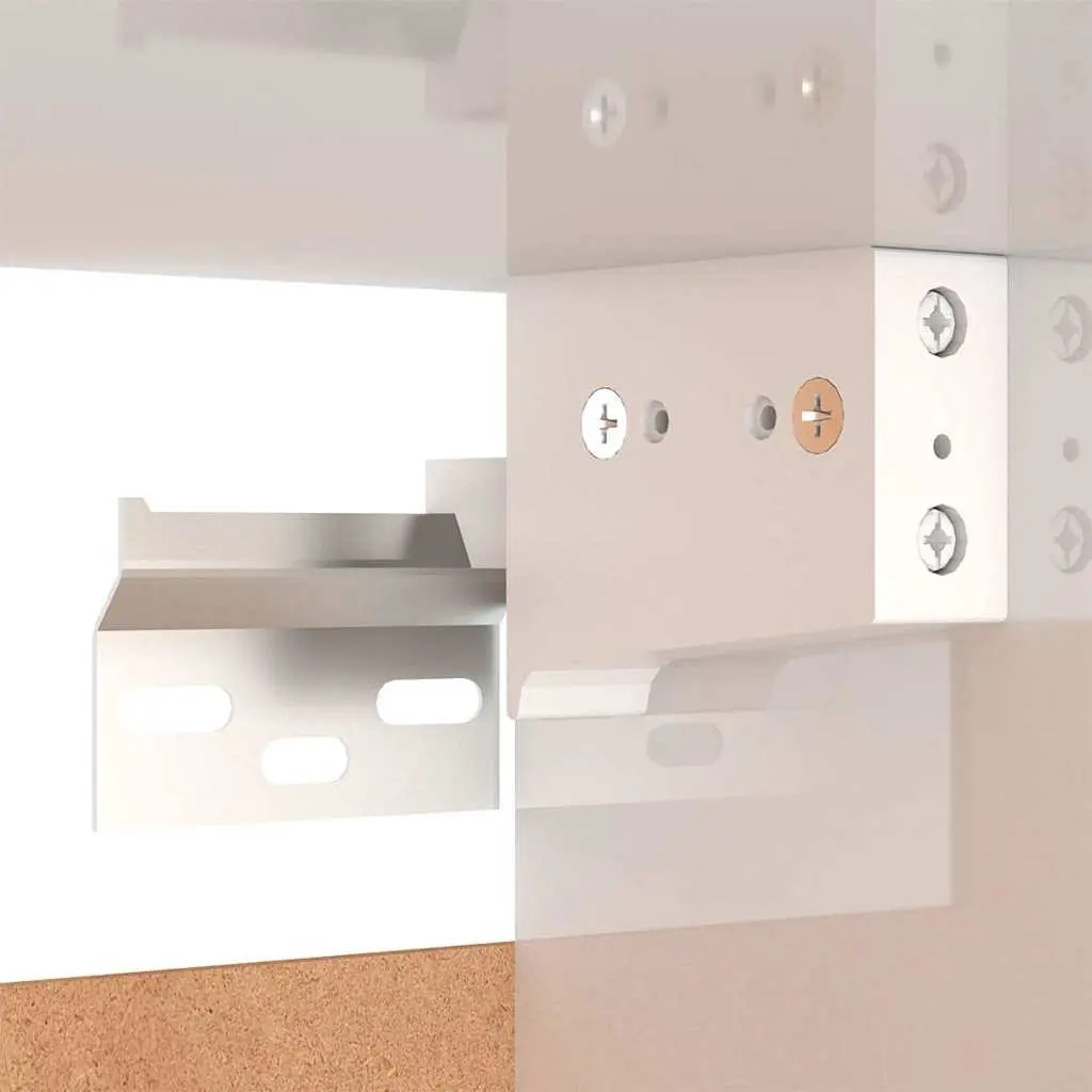Wall Mounted Bedside Cabinet White Storage Compartment 30.5x30x30 cm