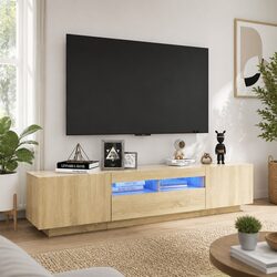 Friendly TV Cabinet with LED Lighting for Your Home