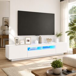 Your Friendly White TV Cabinet with LED Lights