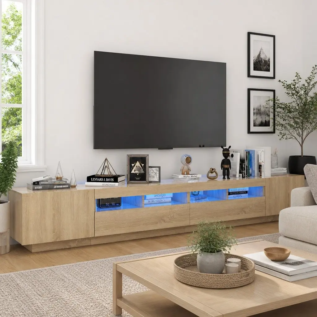 TV Cabinet with RGB LED Lights