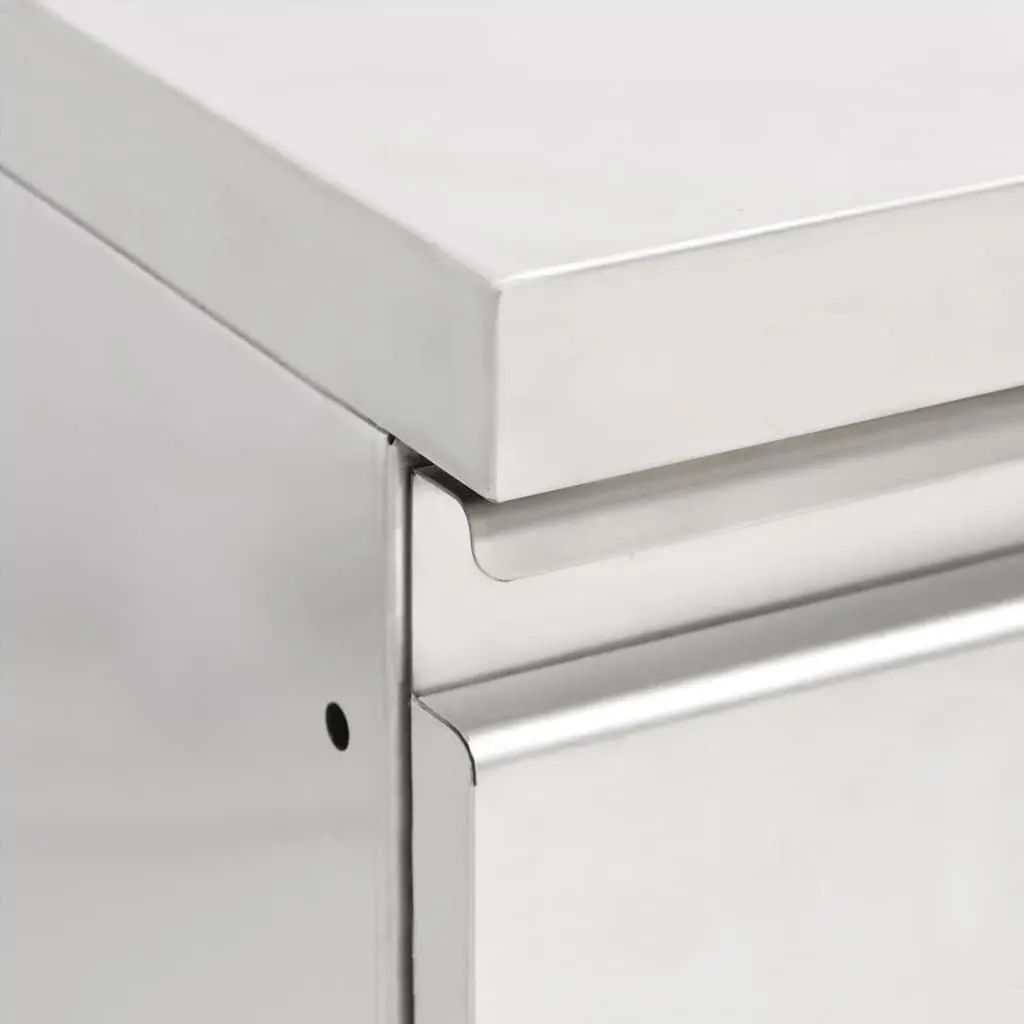 Stainless Steel Commercial Kitchen Storage Cabinet 50x60x96cm with 2 Drawers