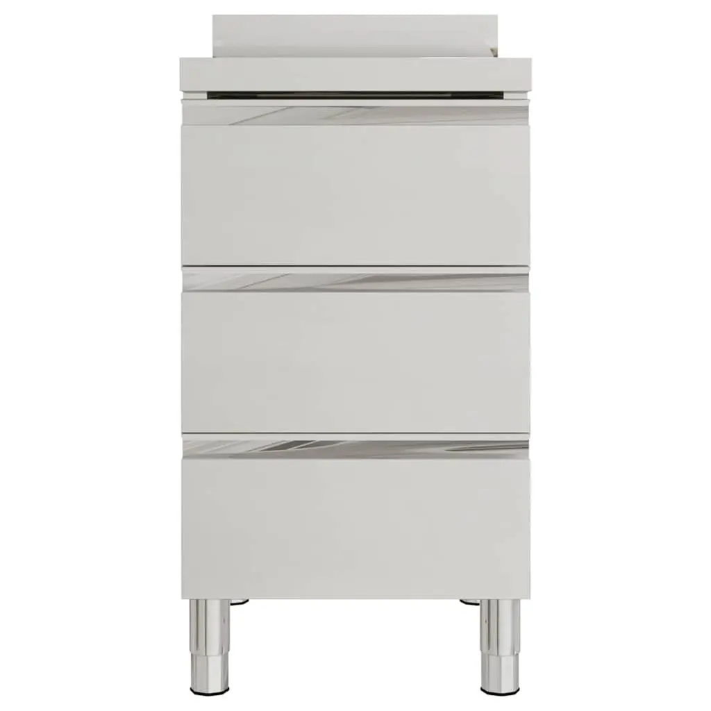 Commercial Kitchen Cabinet Stainless Steel 3 Drawers 50 x 60 x 96 cm