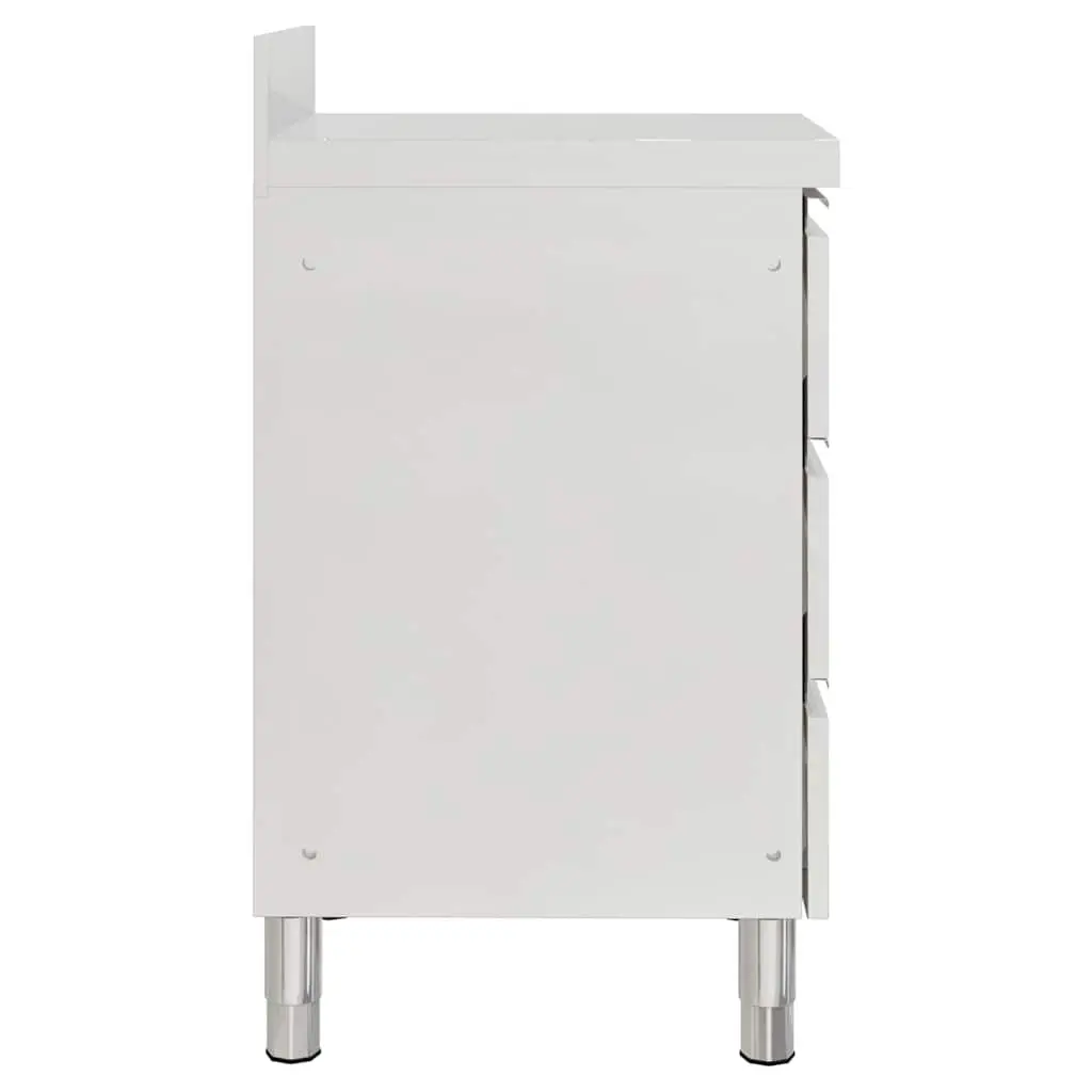 Commercial Kitchen Cabinet Stainless Steel 3 Drawers 50 x 60 x 96 cm