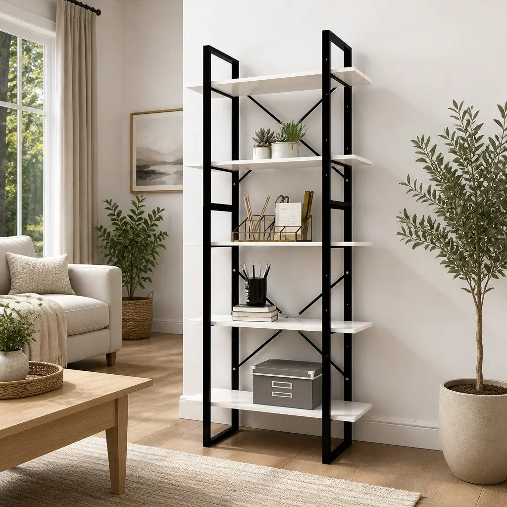 5-Tier Book Cabinet for Home Comfort