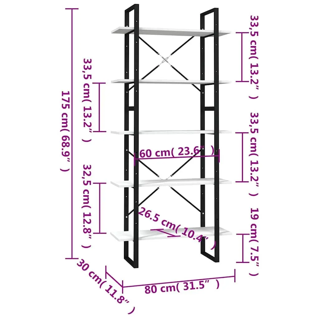 5-Tier Book Cabinet for Home Comfort