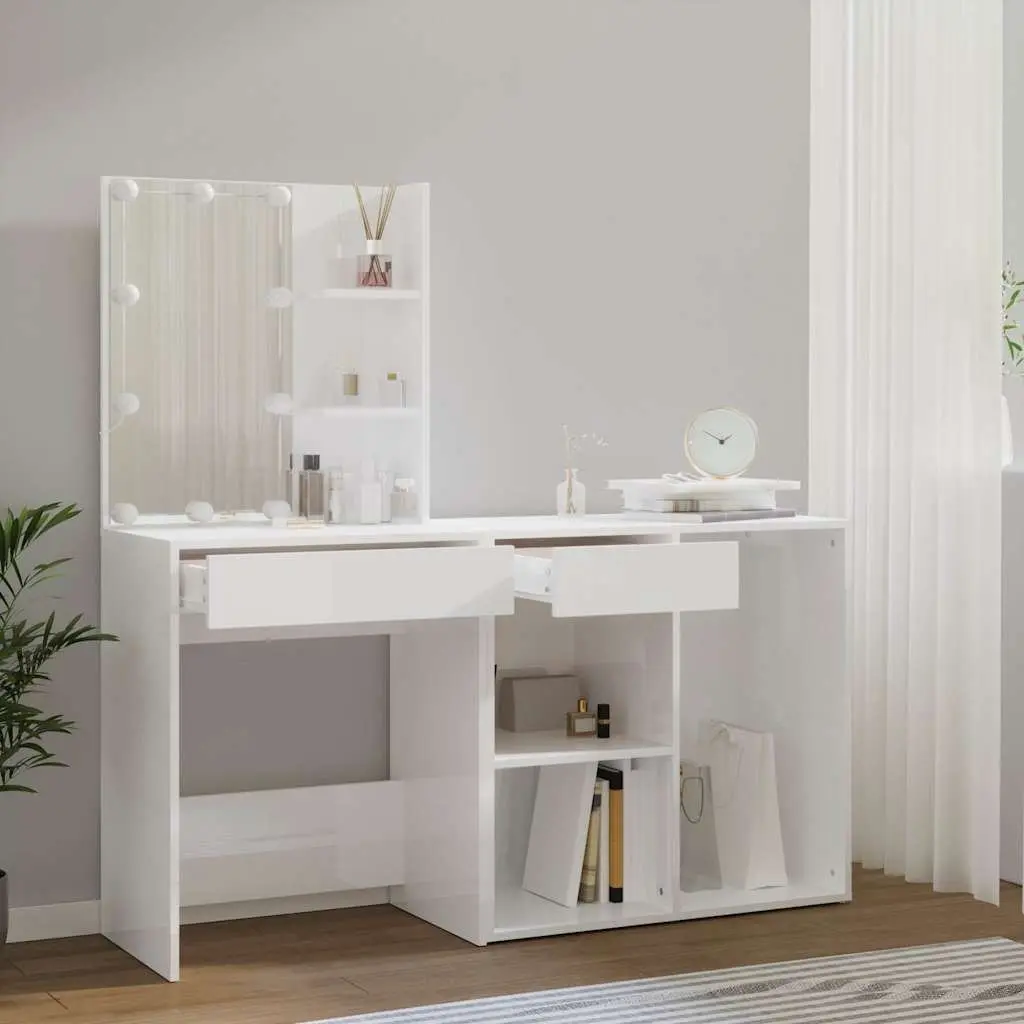 LED Dressing Table with Storage for Makeup
