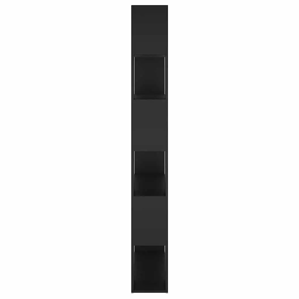 Black Book Cabinet Room Divider Shelving Unit Storage Organizer 100x24x188cm