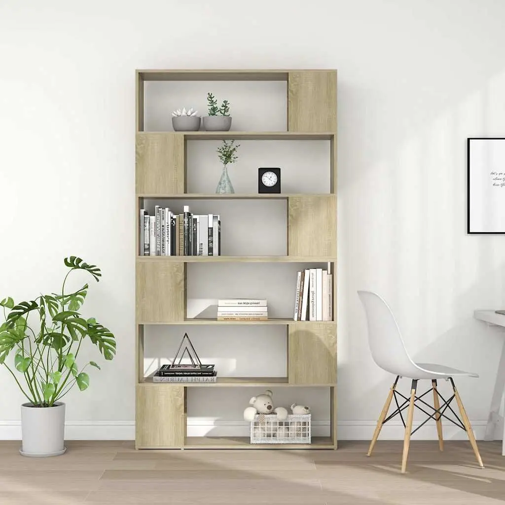Book Cabinet Room Divider Shelving Unit Storage Organizer Brown 100L x 24W x 188H cm