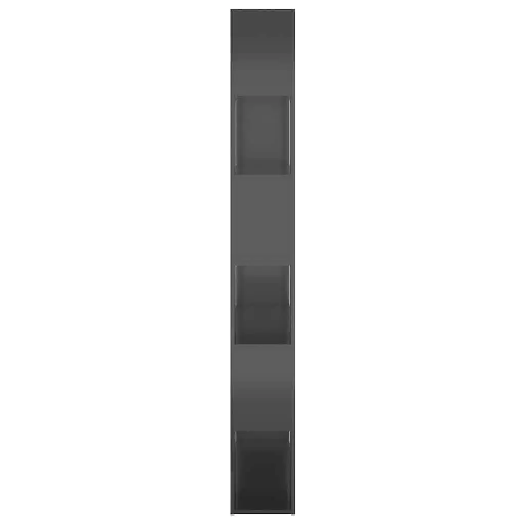 High Gloss Grey Book Cabinet