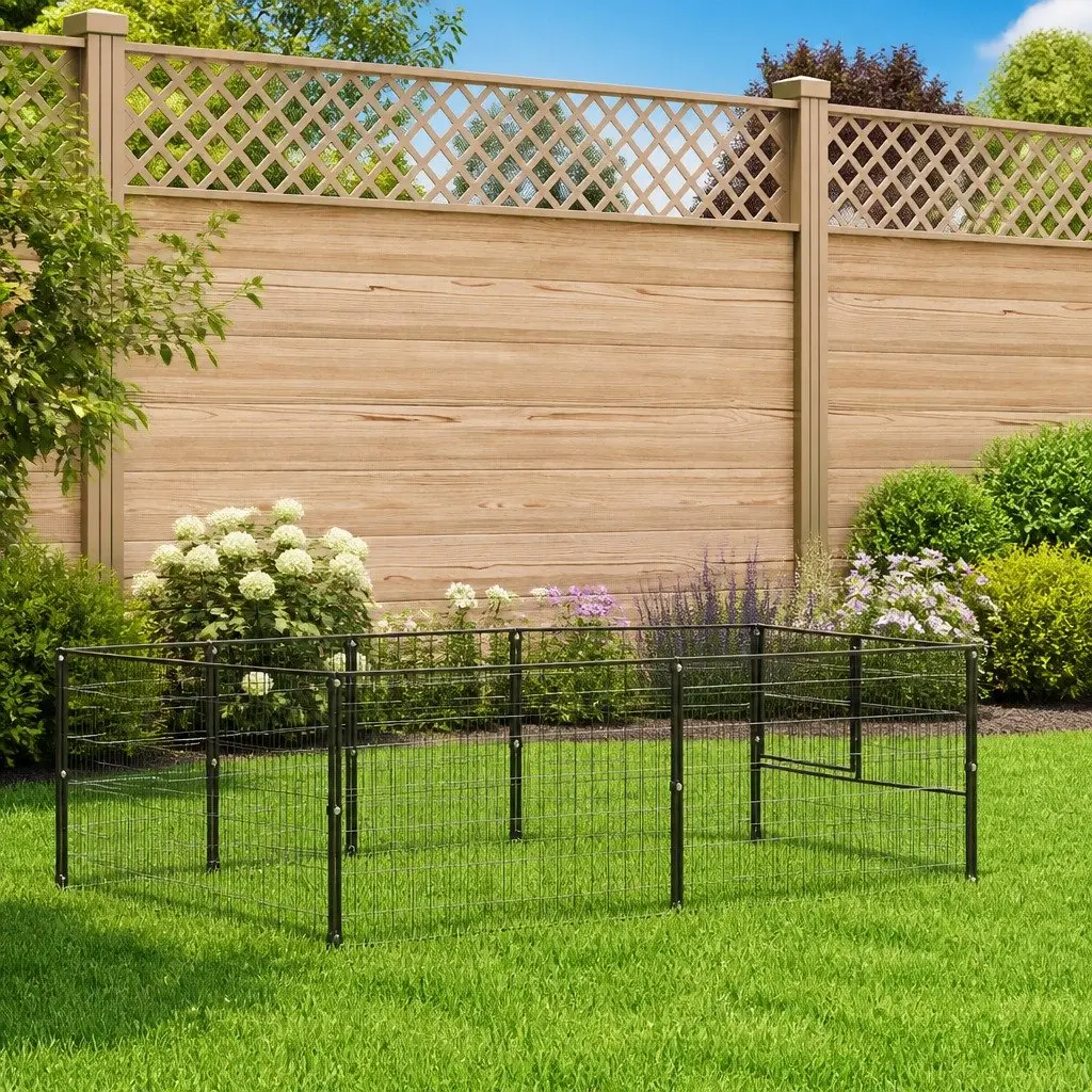Dog Kennel Outdoor Enclosure Steel Wire Mesh 5 m²