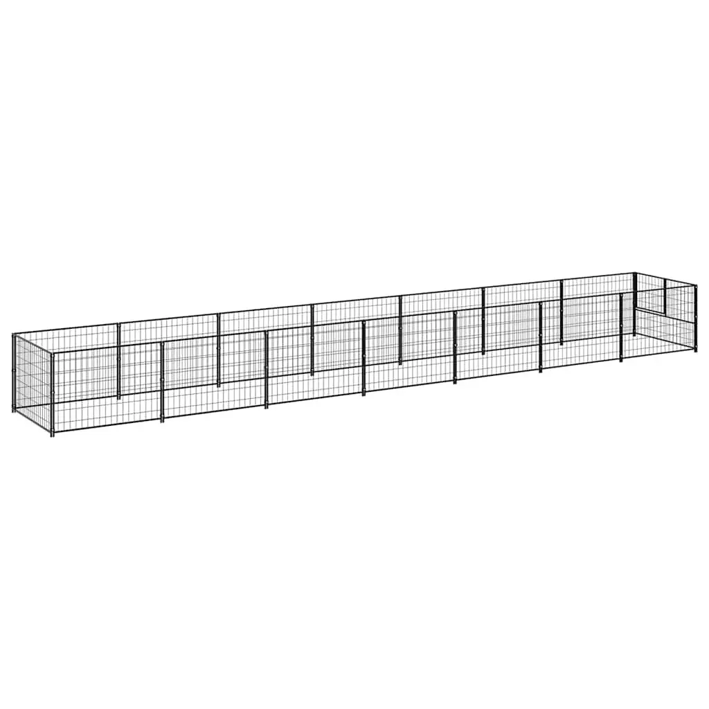 Dog Kennel Outdoor Steel Wire Mesh 7m² Play Area Lockable Door