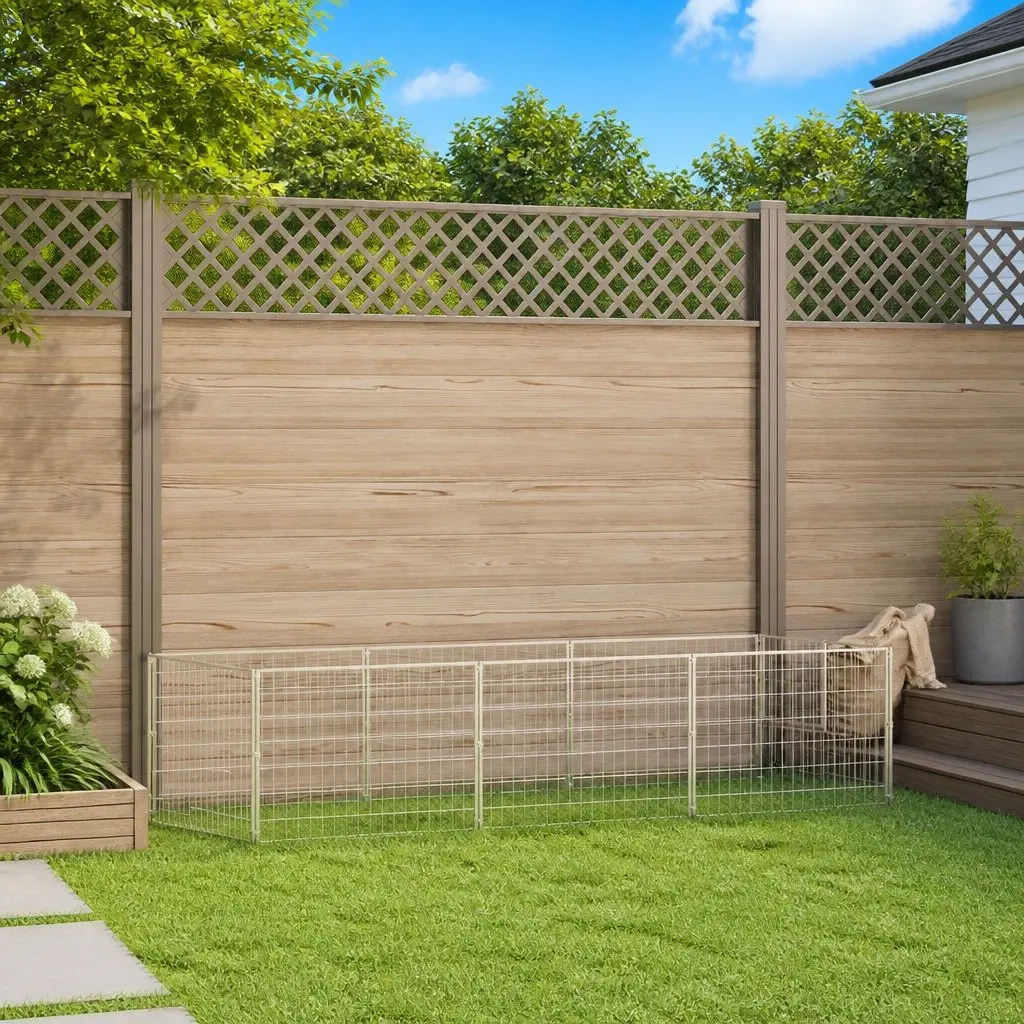 Dog Kennel Steel Wire Mesh Outdoor Enclosure 3m²