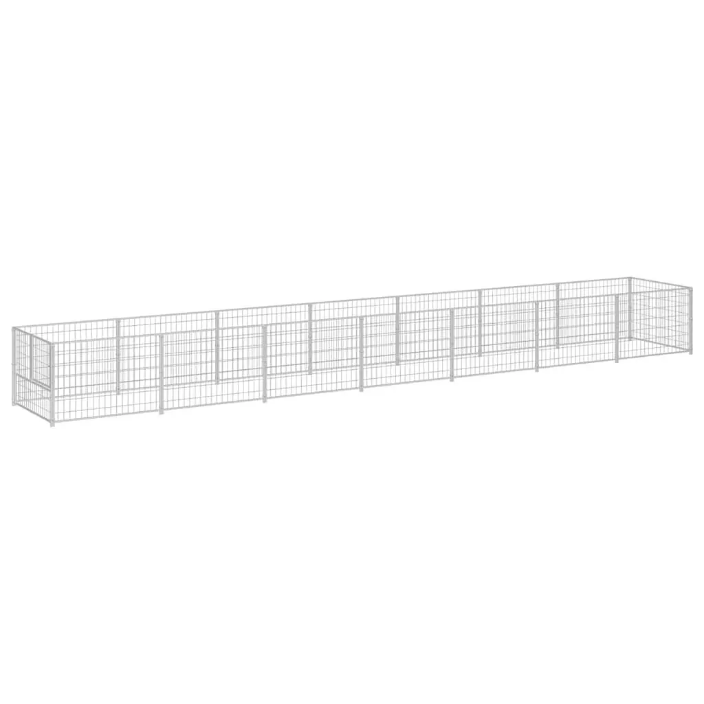 Dog Kennel Run Outdoor Pet Enclosure Steel Wire Mesh 7 m²