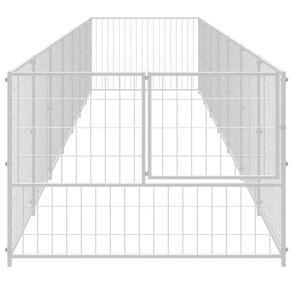 Dog Kennel Run Outdoor Pet Enclosure Steel Wire Mesh 7 m²