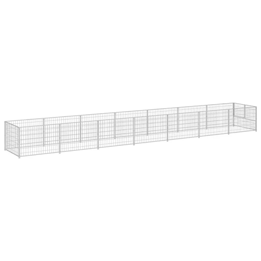 Dog Kennel Run Outdoor Pet Enclosure Steel Wire Mesh 7 m²