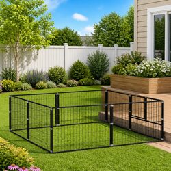 Friendly Outdoor Dog Kennel: Secure Play Area for Pets