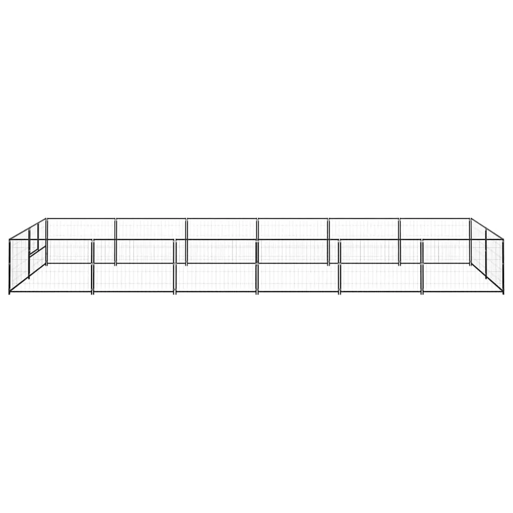 Outdoor Steel Dog Enclosure Spacious Black 12m² Secure Play Pen