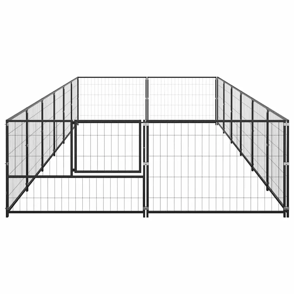 Outdoor Steel Dog Enclosure Spacious Black 12m² Secure Play Pen