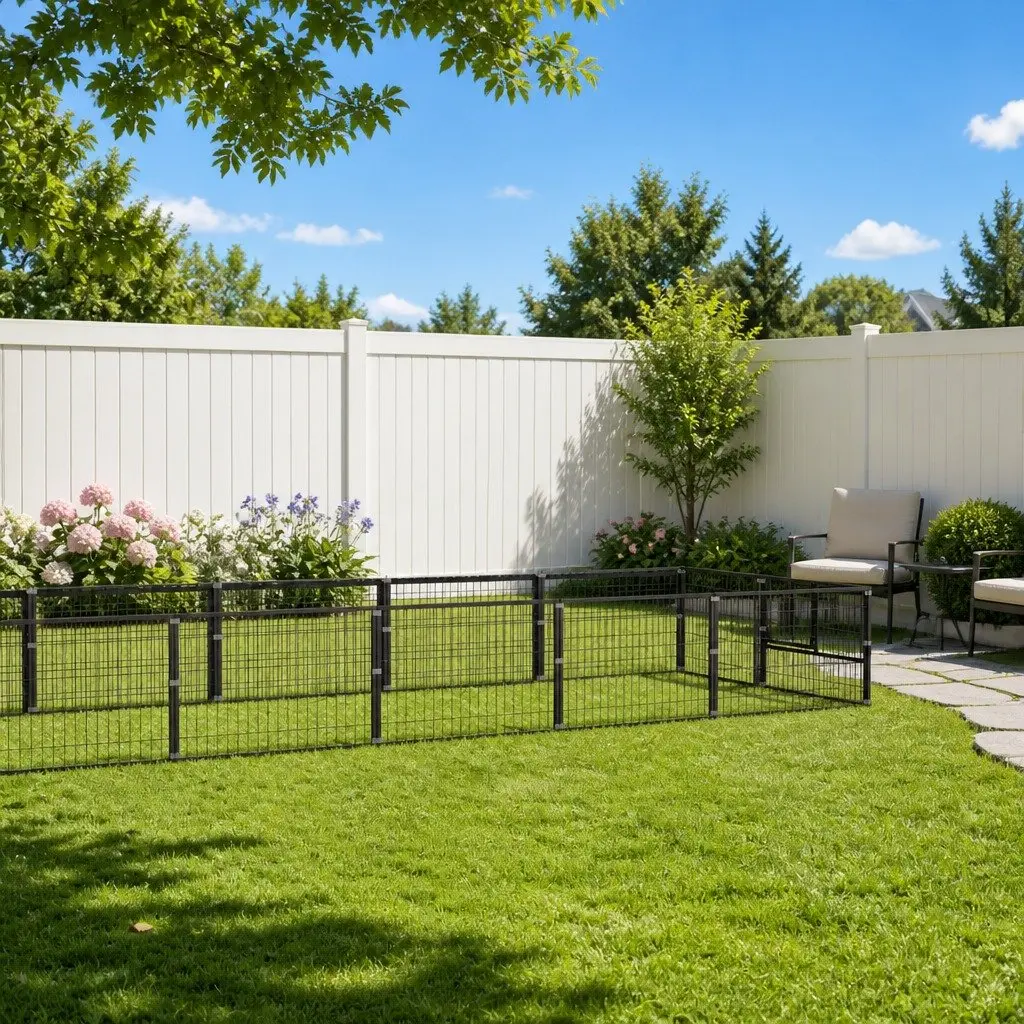 Dog Kennel Outdoor Steel Wire Mesh 16m² Pet Enclosure Run Exercise Cage