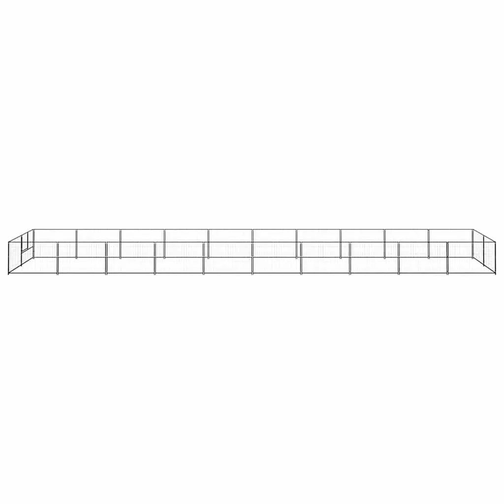 Dog Kennel Outdoor Steel Wire Mesh 20 m² Pet Enclosure Run Lockable Door
