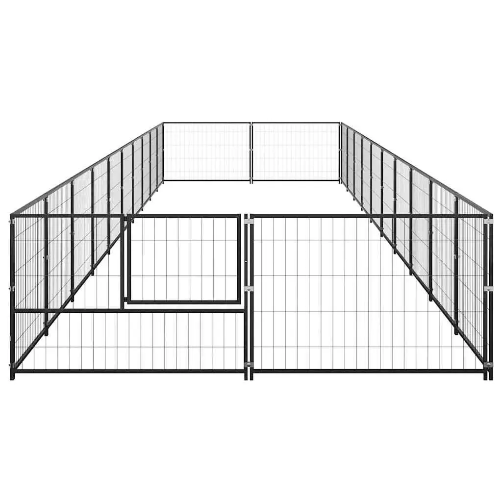 Dog Kennel Outdoor Steel Wire Mesh 20 m² Pet Enclosure Run Lockable Door