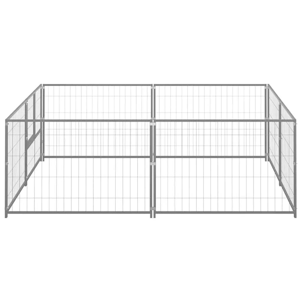 Dog Kennel Secure Lockable Latch 4 m² Steel Wire Mesh Outdoor Pet Enclosure
