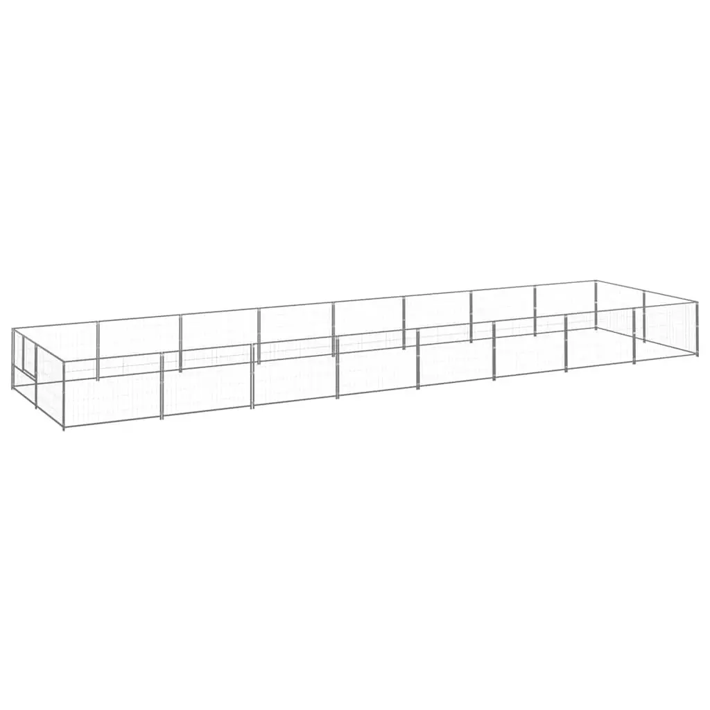 Dog Kennel Large Steel Wire Mesh Outdoor Play Pen Silver
