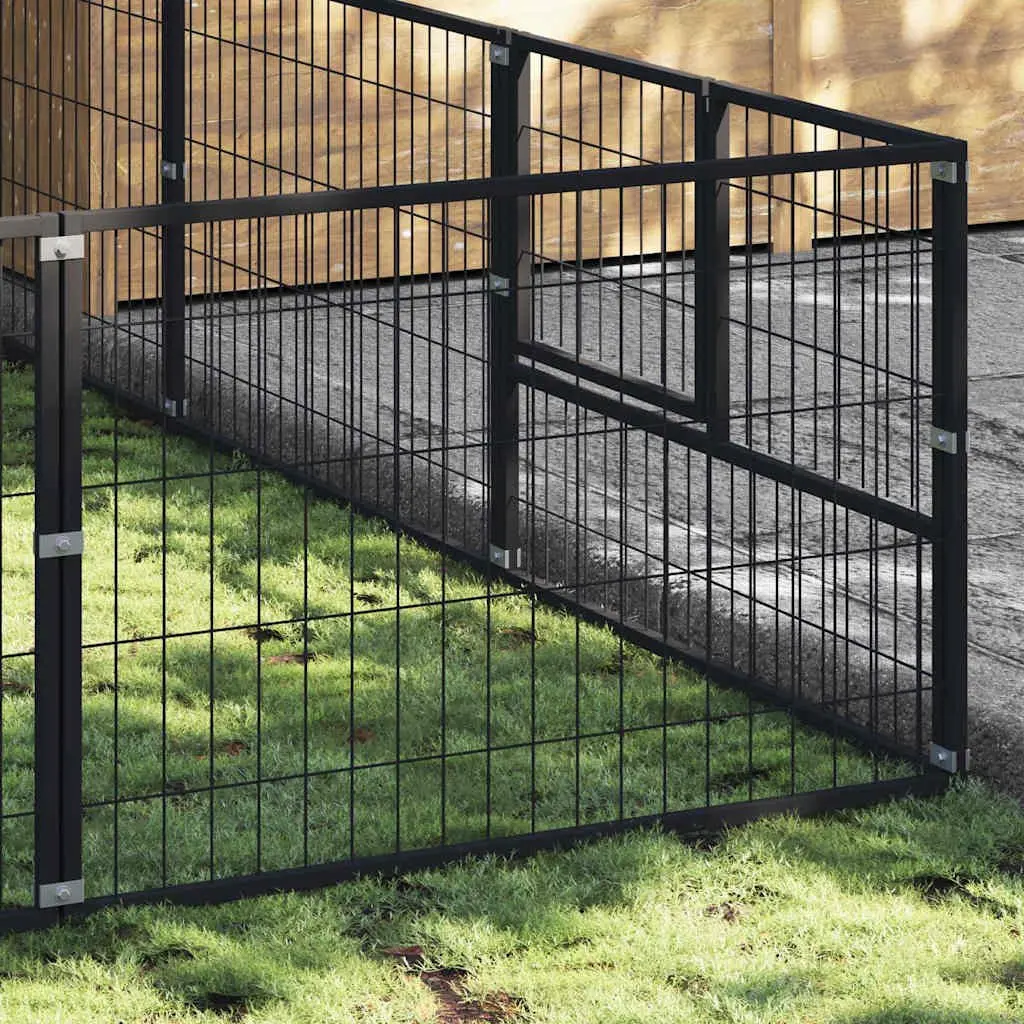 Dog Kennel Steel Wire Mesh Lockable Door 9m² Outdoor Pet Enclosure Large Run