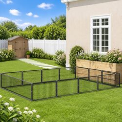 Dog Kennel 18 m² Outdoor Pet Enclosure Steel Wire Mesh Run Cage Exercise