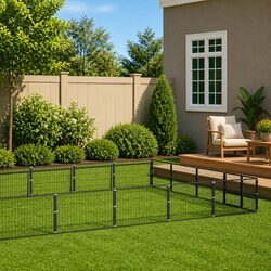 Dog Kennel Outdoor Pet Enclosure 40m² Steel Wire Mesh Large Exercise Run Cage