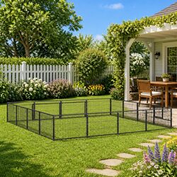 Dog Kennel 16 m² Outdoor Pet Enclosure Steel Wire Mesh Run Cage Exercise