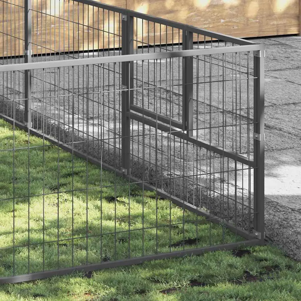 Dog Kennel Outdoor Steel Wire Mesh 32m² Exercise Pen
