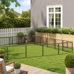 Dog Kennel Outdoor Pet Enclosure Steel Wire Mesh Ventilation Lockable Door