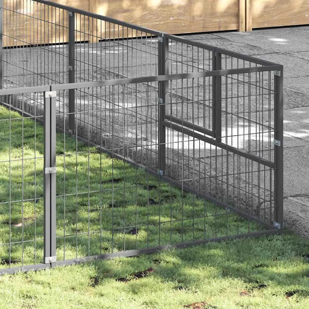 Dog Kennel Outdoor Steel Wire Mesh Ventilation Lockable Door Large