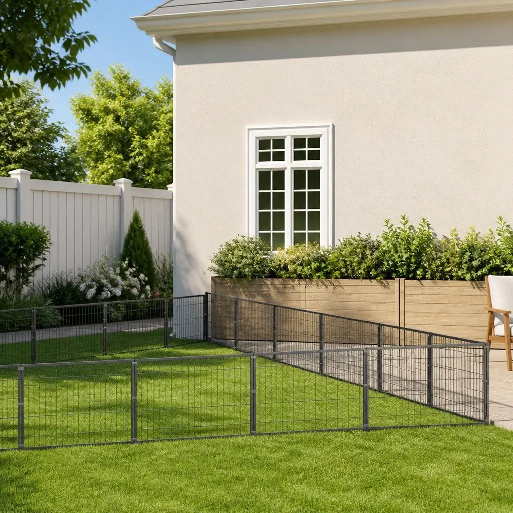 Dog Kennel Steel Wire Mesh Outdoor Exercise Run Playpen Large