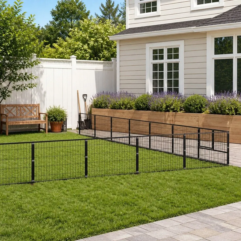 Dog Kennel Outdoor Steel Wire Mesh Enclosure Large