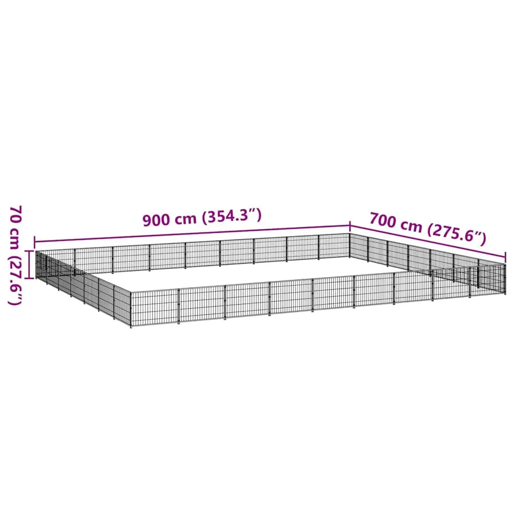 Dog Kennel Outdoor Steel Wire Mesh Enclosure Large