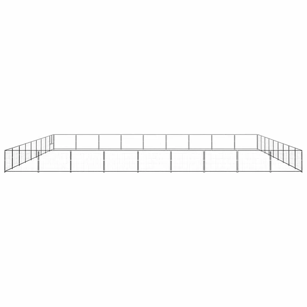 Dog Kennel Outdoor Black Steel Wire Mesh Pet Enclosure Run Play Area Exercise