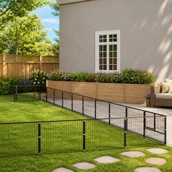 Dog Kennel Outdoor Run Large Steel Wire Mesh Pet Enclosure Play Area Cage