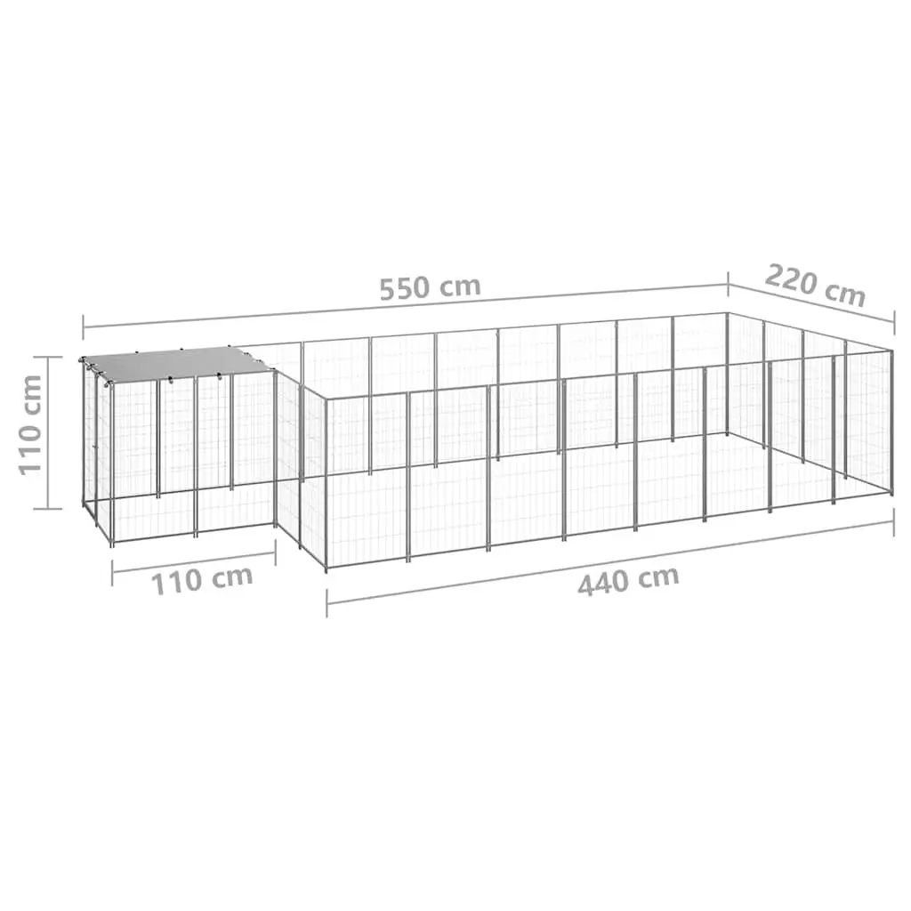 Dog Kennel Outdoor Steel Wire Mesh Cage Large Playpen