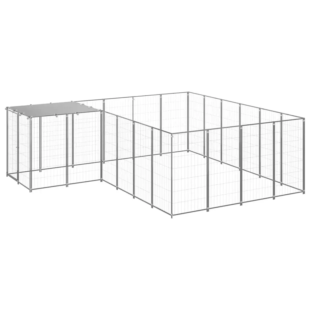 Dog Kennel Outdoor Run Enclosure Steel Wire Mesh Cage Large